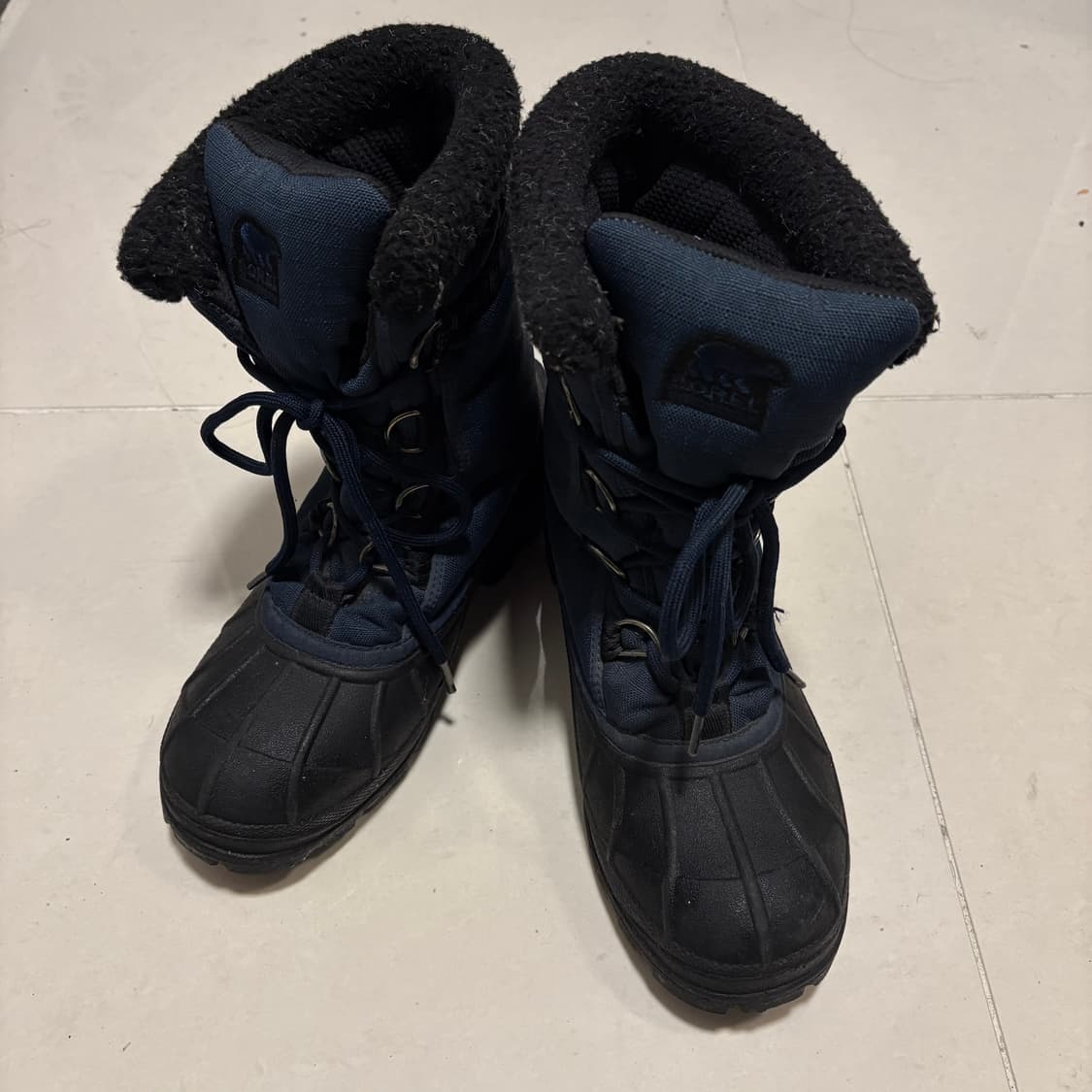 정품 소렐 네이비 블랙 양털 방한 부츠 245 상품이미지2