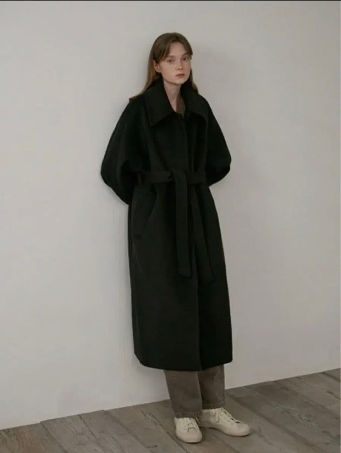 XS) 라퍼지포우먼 울리치 트렌치 맥코트 블랙 상품이미지1