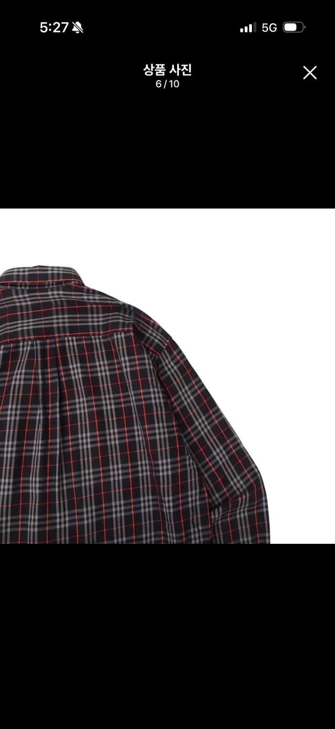 버버리 네이비 노바체크셔츠 판매합니다 상품이미지6