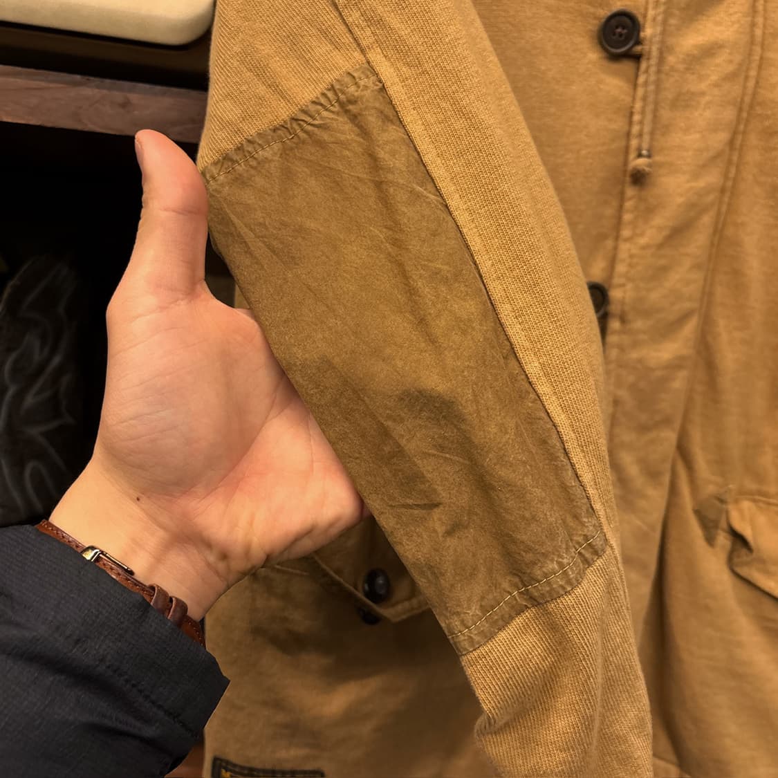 90s 폴로 랄프로렌 코튼 스웻 N-3B 플라이트 자켓 베이지 N1145 상품이미지6