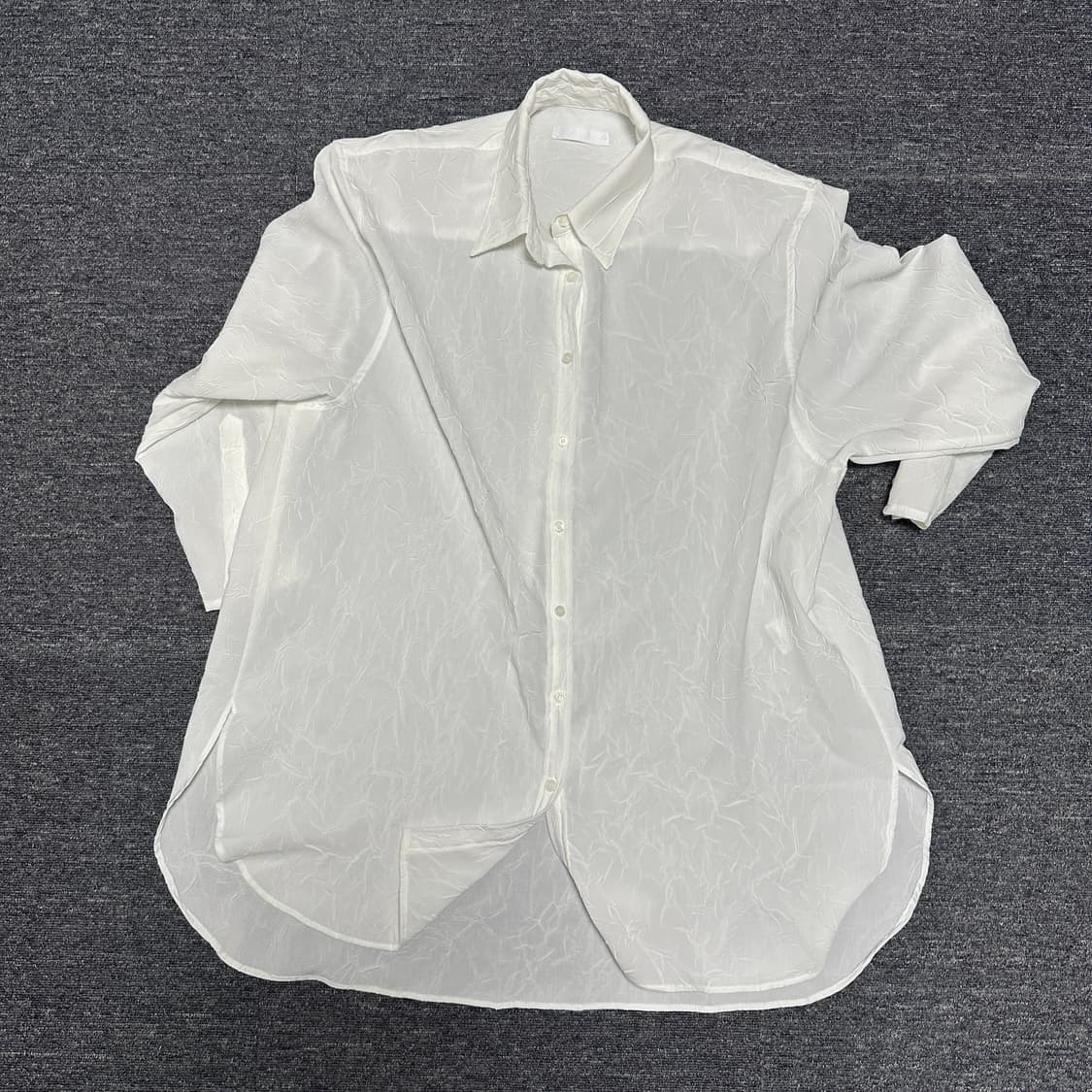 트리밍버드 대디핏셔츠 크리즈 화이트 상품이미지1