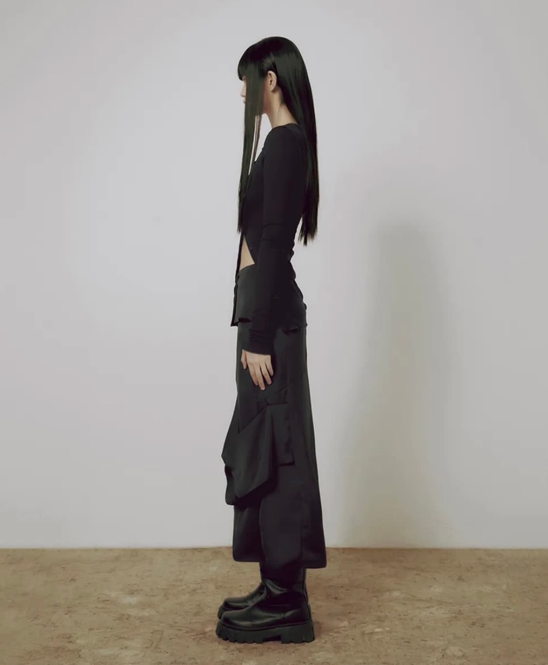 플레어업 2.Drape Layered Maxi Skirt (FL-241_ 상품이미지2