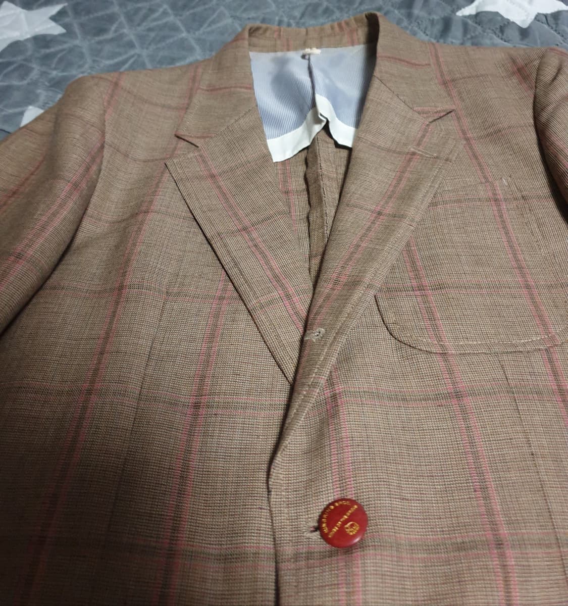 커스텀멜로우 빈티지 체크 간절기 블레이저 브라운 (95) 상품이미지2