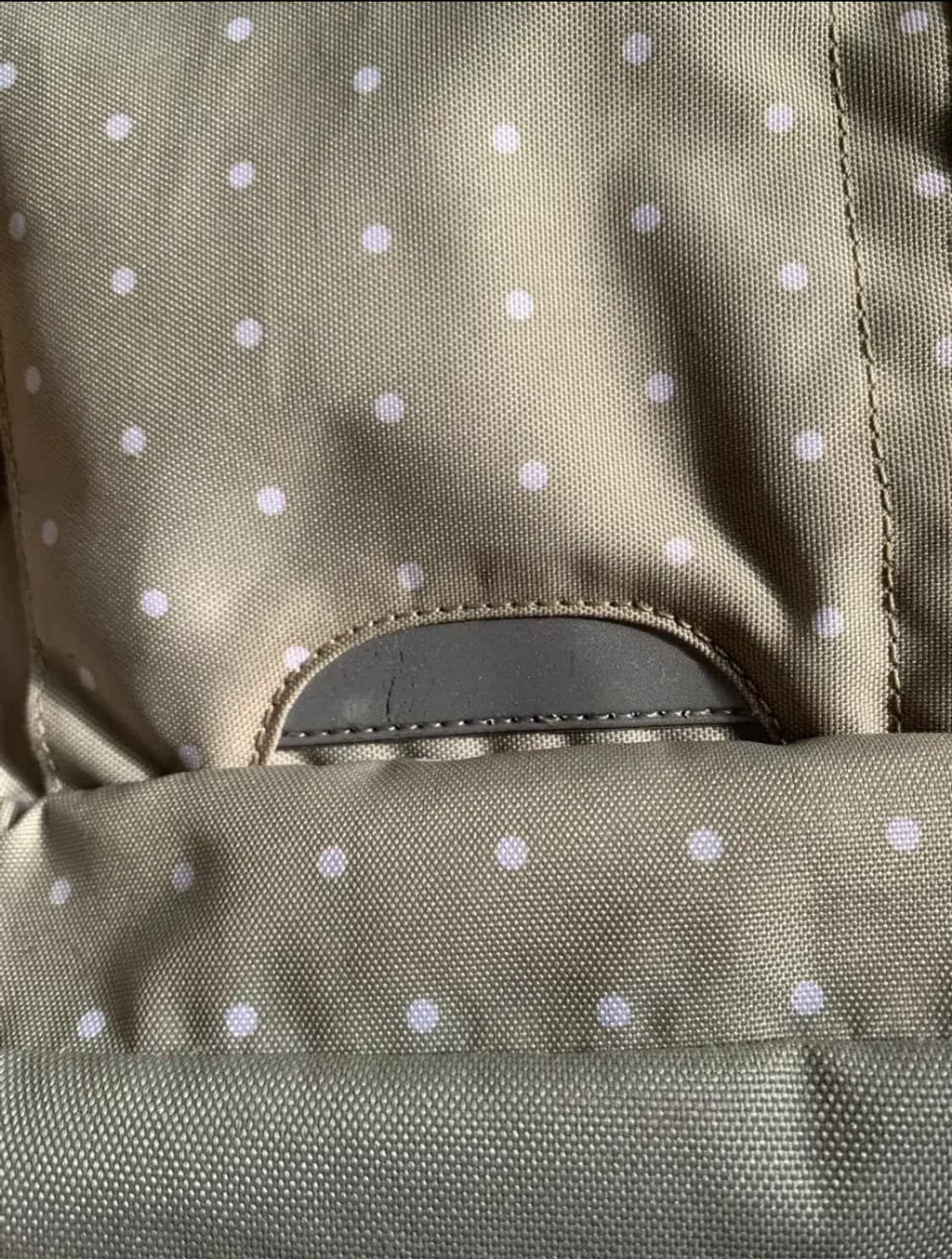 희귀) coleman 도트 물방울 땡땡이 메론색 연카키색 백팩 상품이미지2