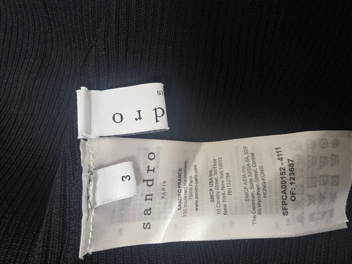 sandro 산드로 배색 니트 맥시 원피스 롱원피스 55 66 상품이미지4
