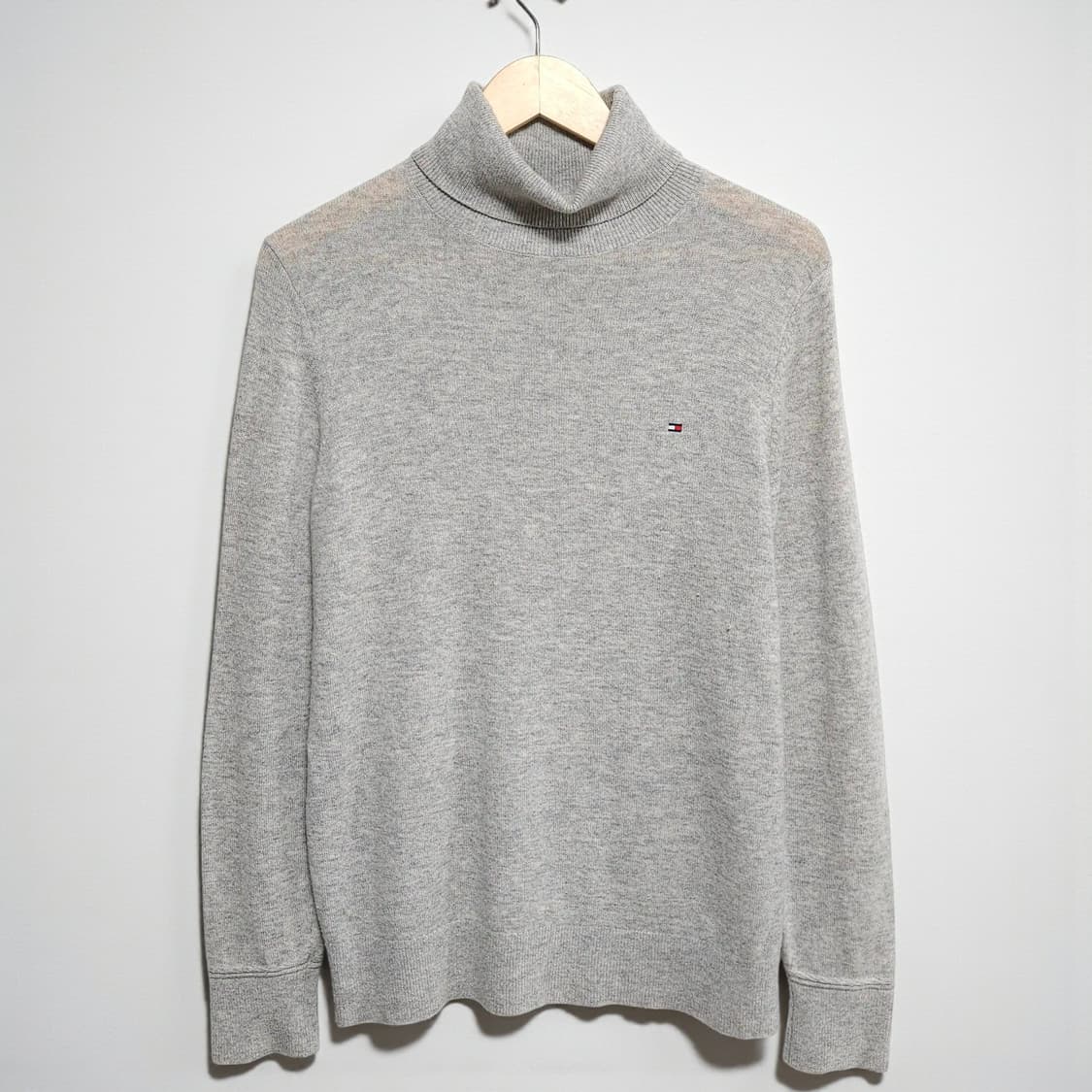100)Tommy 타미힐피거 캐시미어 터틀넥 니트 그레이 상품이미지1