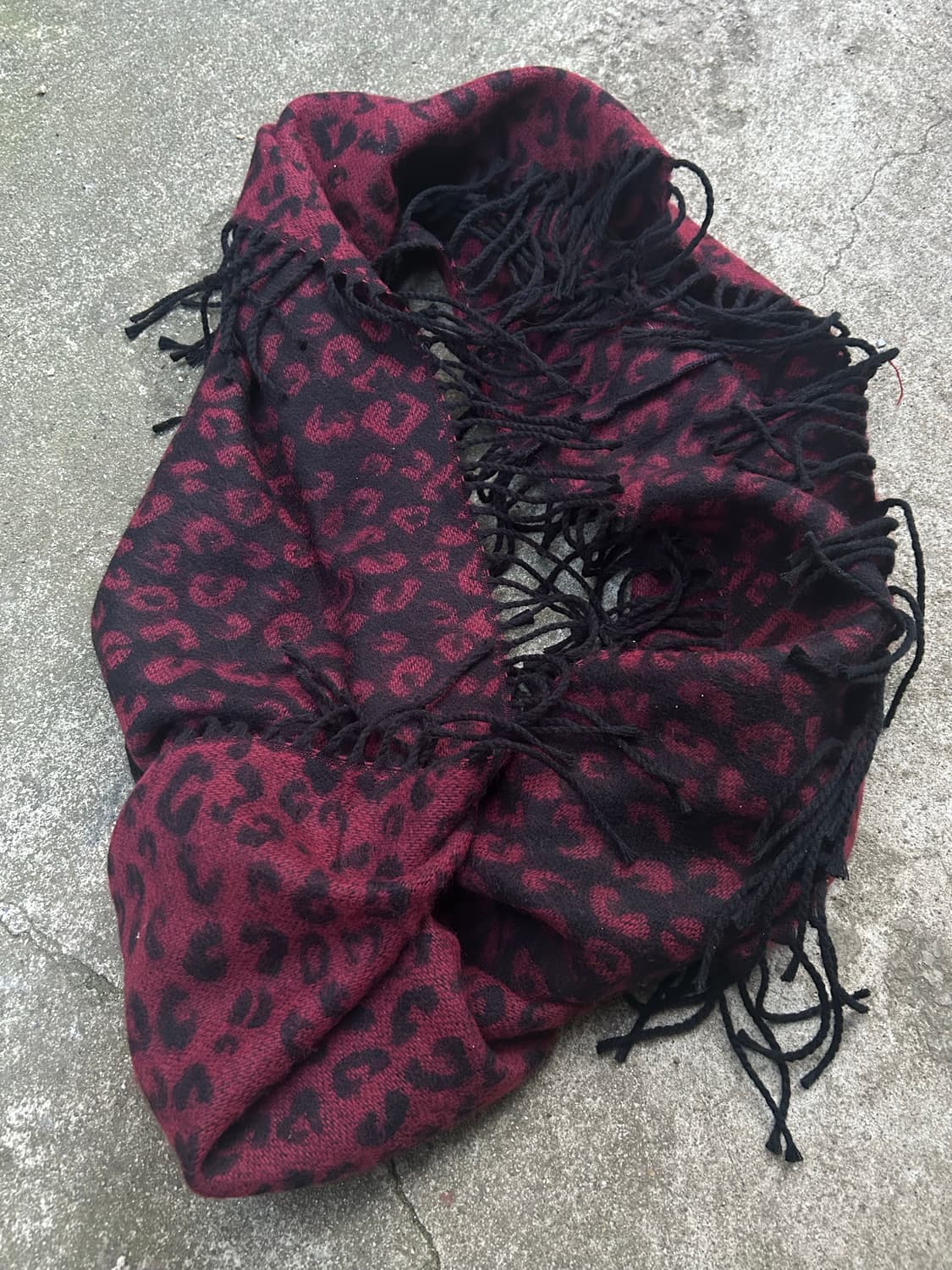 2000s 일본빈티지 펑크 레오파드 머플러 상품이미지2