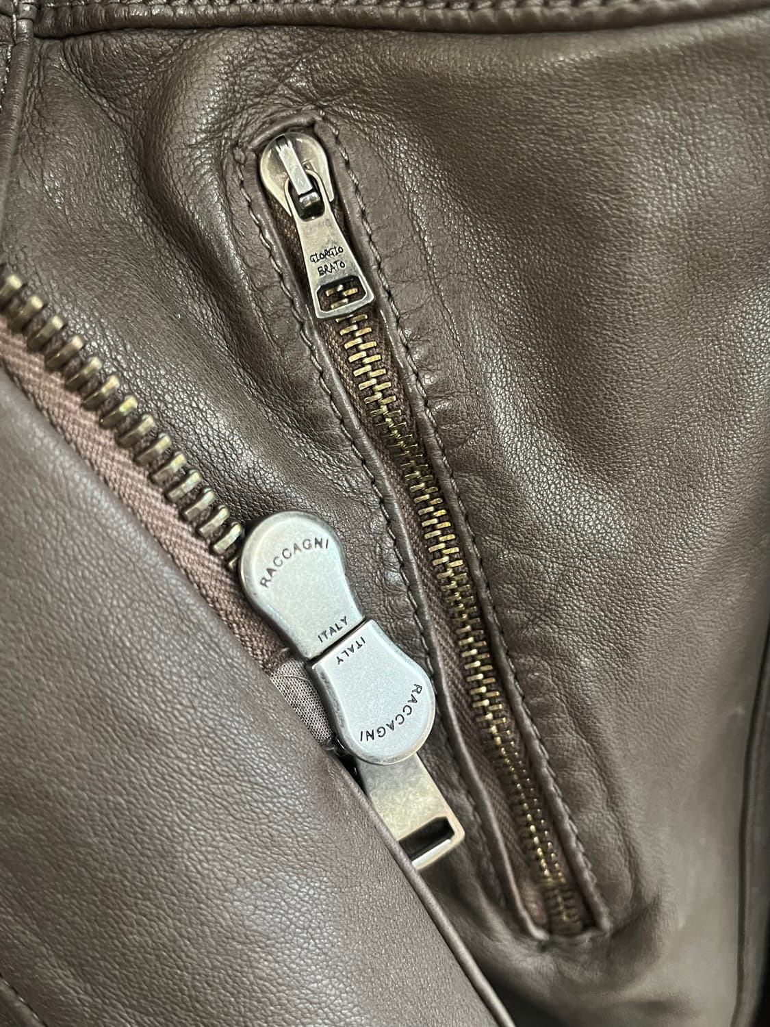 조르지오 브라토 폭스퍼 램스킨 레더 코트 상품이미지6