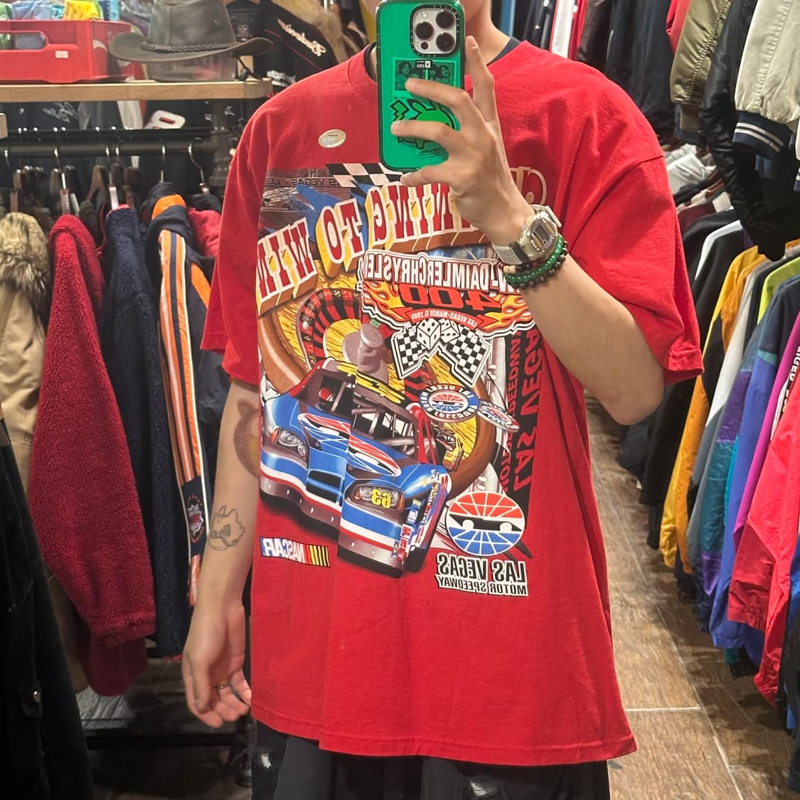 [HI] 빈티지 카 반팔티 레드 상품이미지3