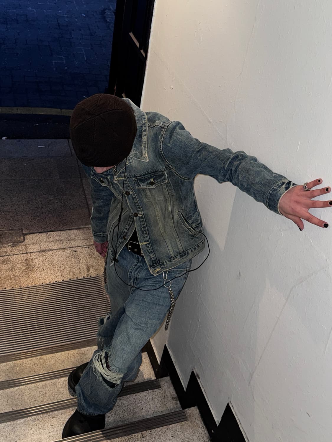 Vintage 워싱 데미지 청자켓 상품이미지1