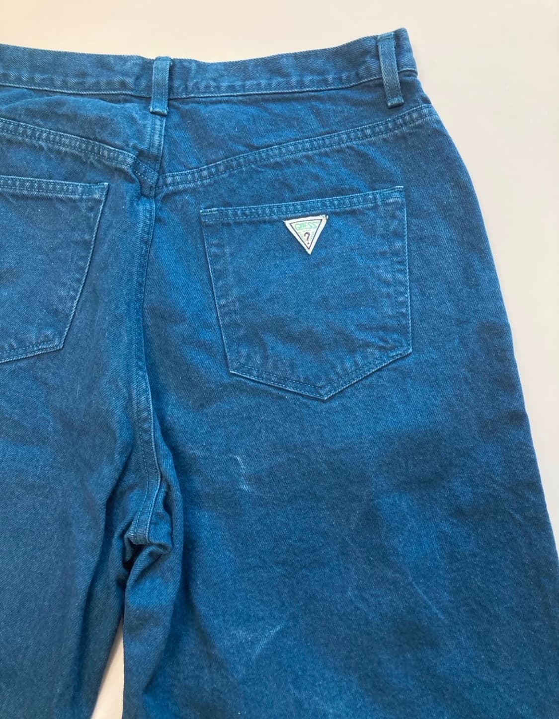 90s guess usa made 다잉 데님 숏츠 상품이미지4