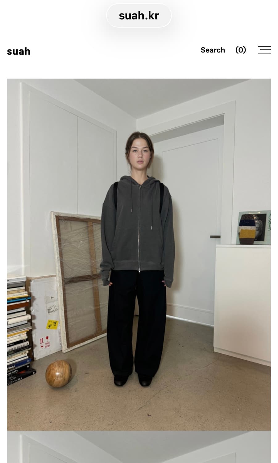 suah pigment hoodie zip up 후드집업 상품이미지2