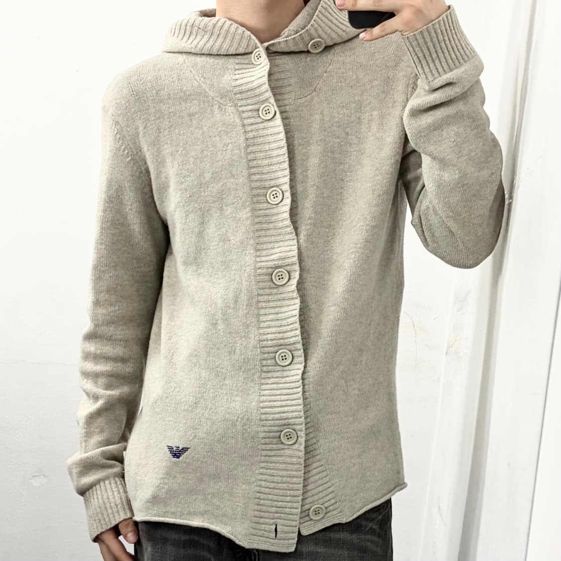 엠포리오 아르마니 아카이브 후드 니트 자켓 상품이미지3