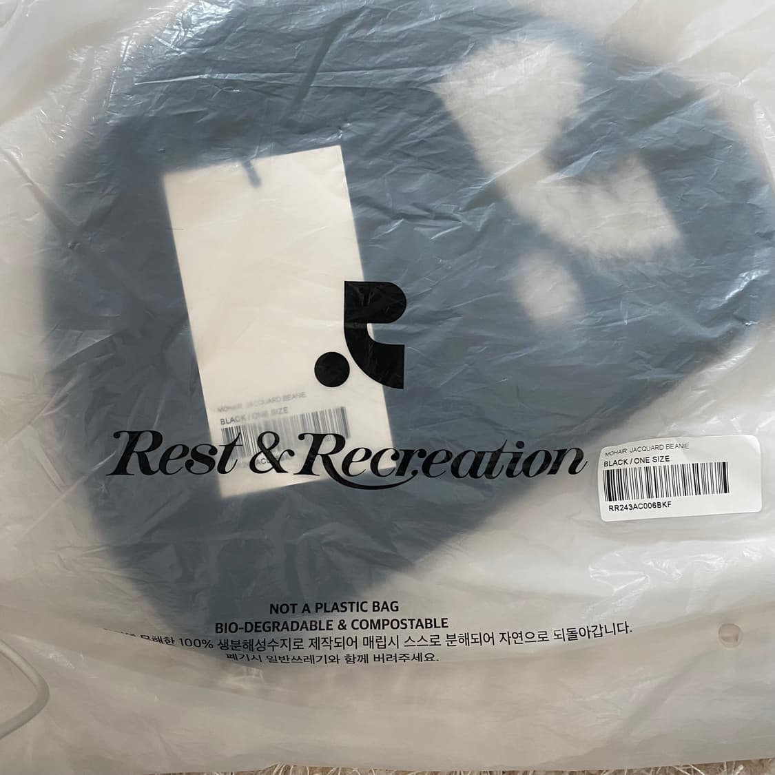 레스트앤레크레이션 MOHAIR JACQUARD BEANIE - BLACK 상품이미지7