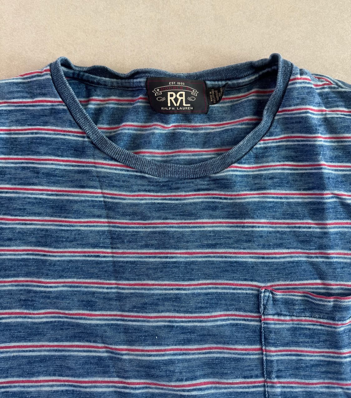 RRL 인디고블루 티셔츠 XL 상품이미지1
