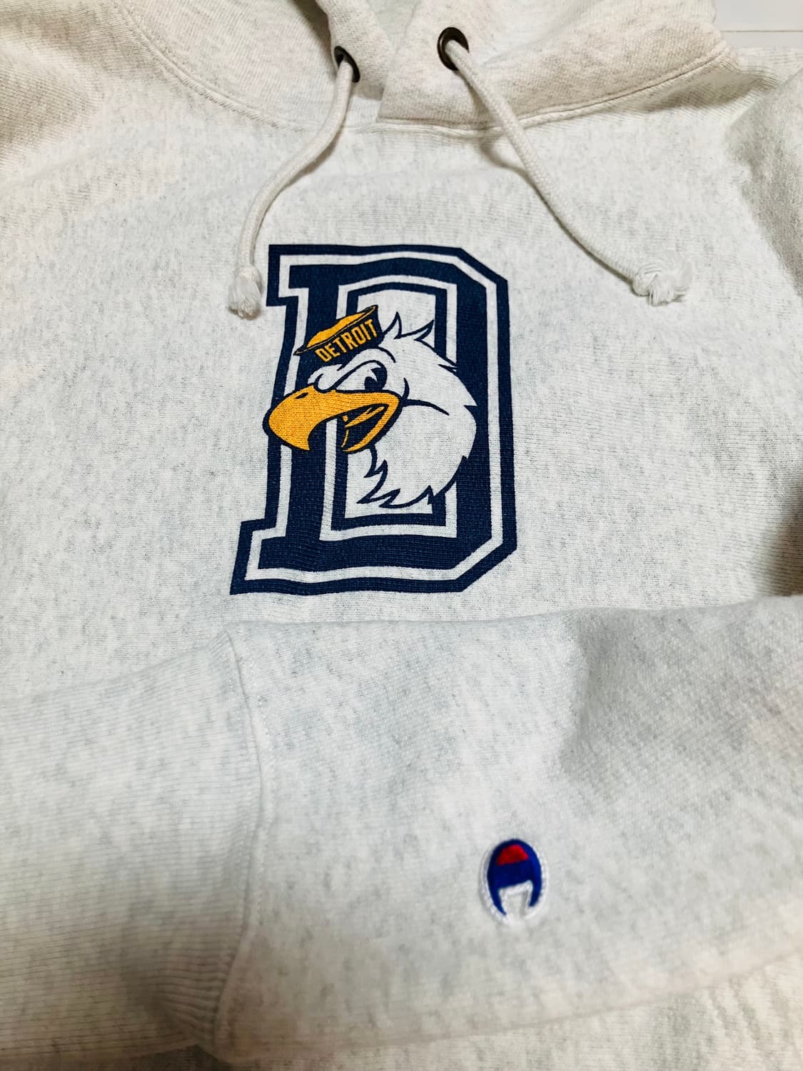 챔피온 오트밀 리버스 위브 후드티 XL 상품이미지2