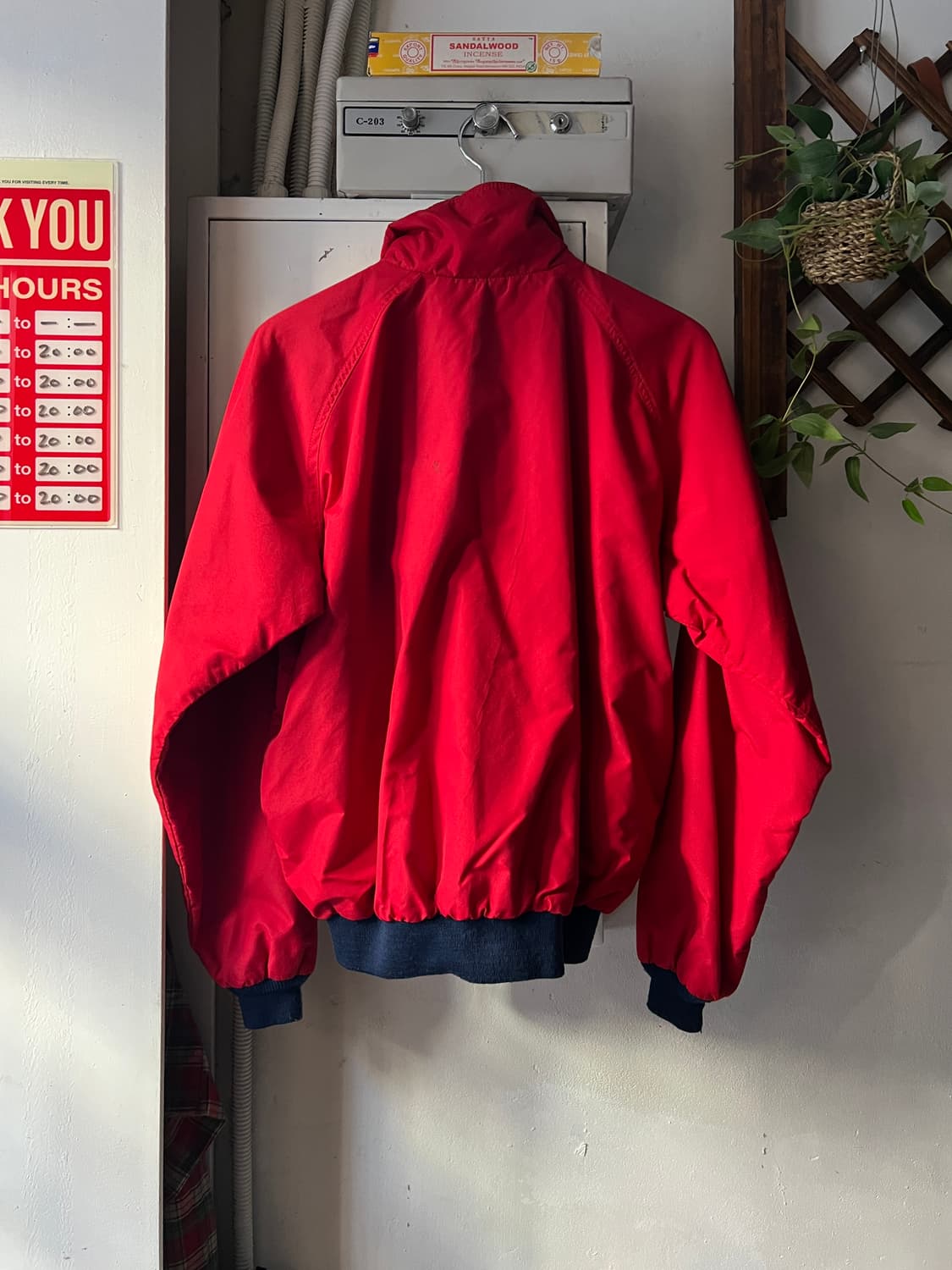 [M]80's 엘엘빈 Made in USA 플리스 라이닝 레드 웜업 자켓 상품이미지9