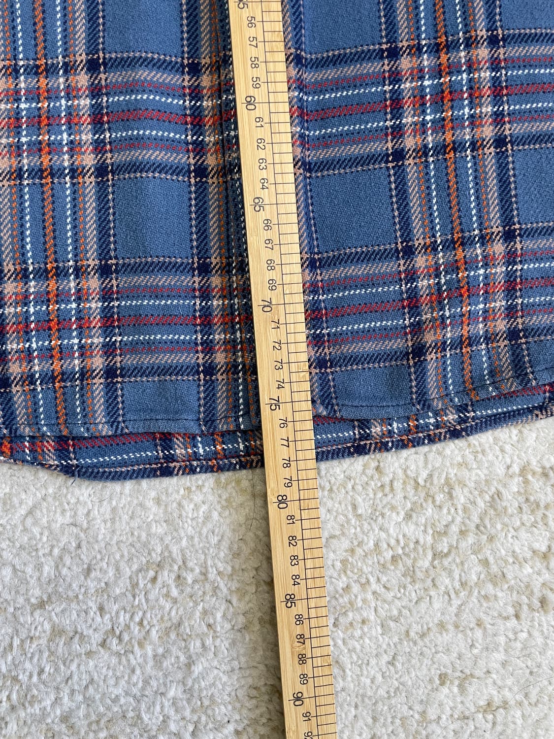 [L] 00s 갭 GAP 플란넬 블루 패턴 셔츠 상품이미지7