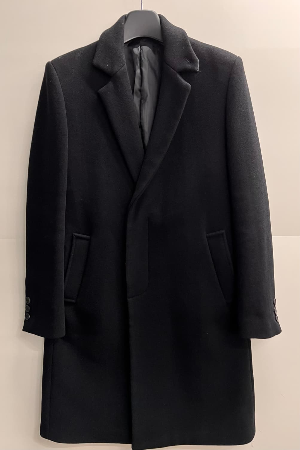 토니웩 남성 블랙 울 코트 M 상품이미지1