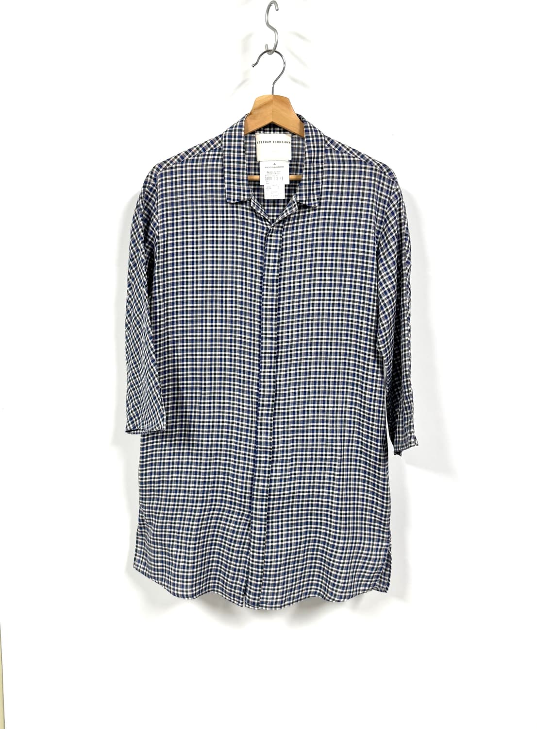 STEPHAN SCHNEIDER 스테판 슈나이더 체크 7부소매 히든버튼  상품이미지1