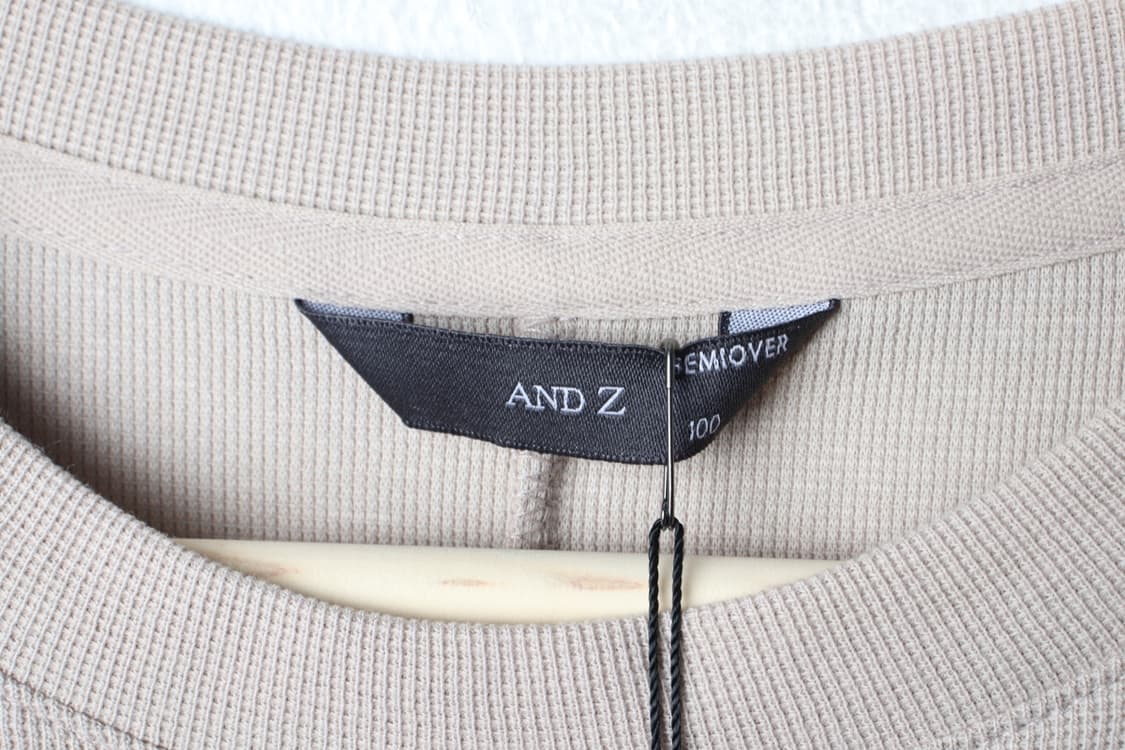 (L-XL) 앤드지 반팔 티셔츠 새상품 와플 베이지 무지-H32801 상품이미지7