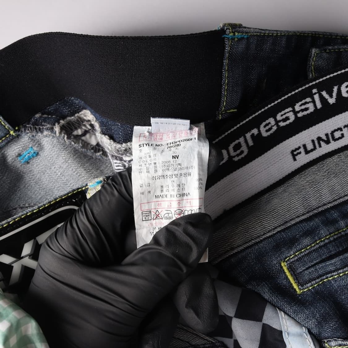 EXR 프로그레시브 배색 와이드 데님팬츠 상품이미지7