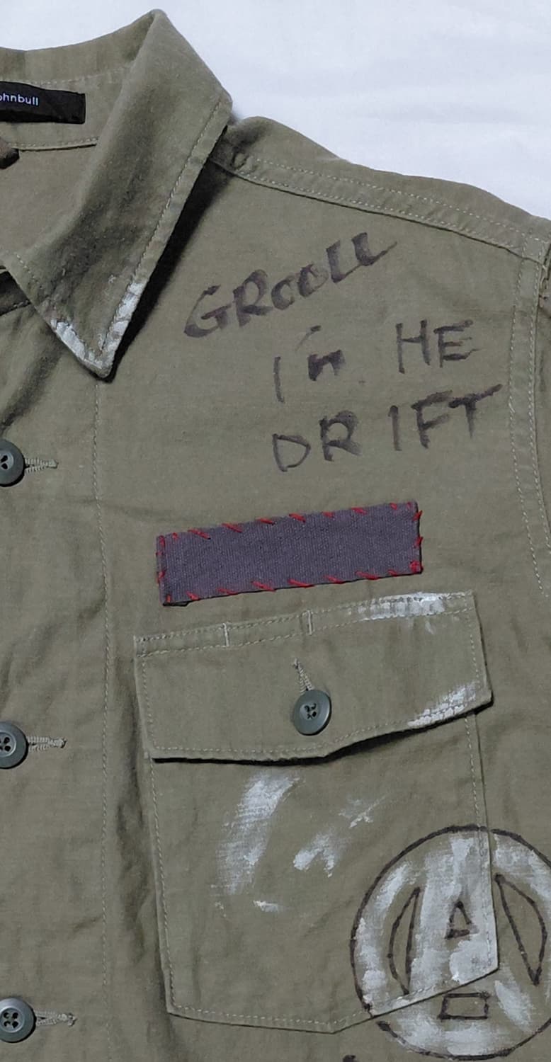 [Johnbull] 존불 핸드 페인팅 밀리터리 커스텀 셔츠 재킷 상품이미지3
