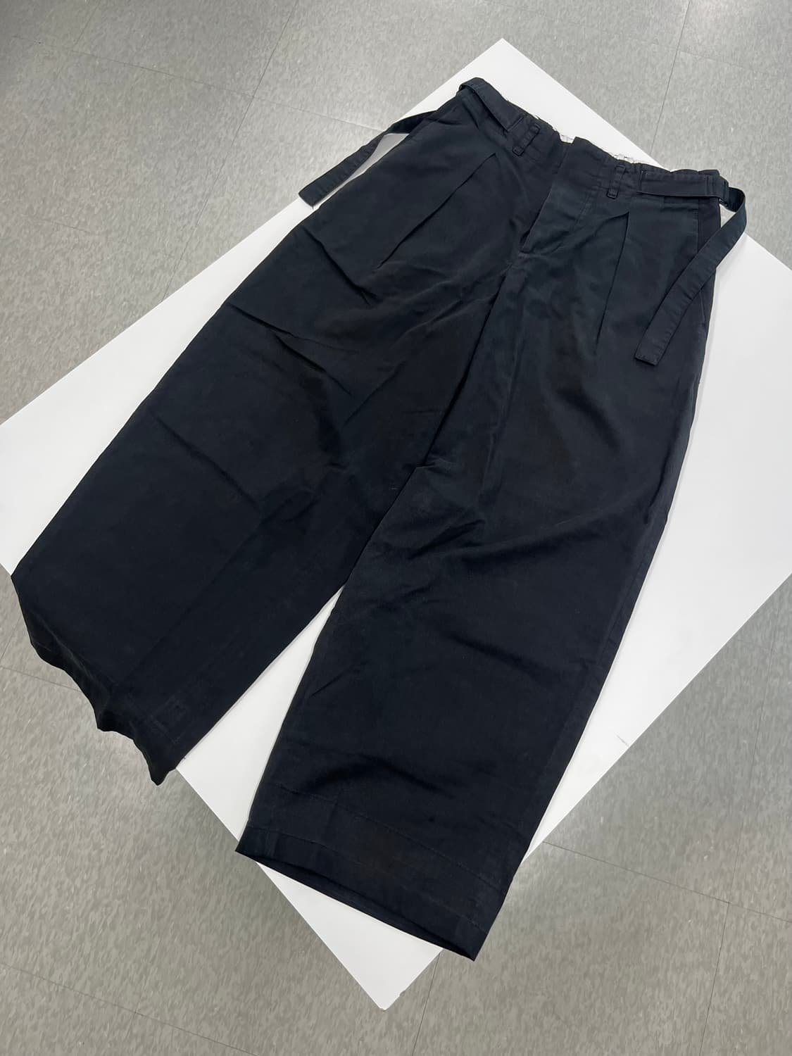 폴리테루 벨티드 와이드 팬츠 상품이미지1