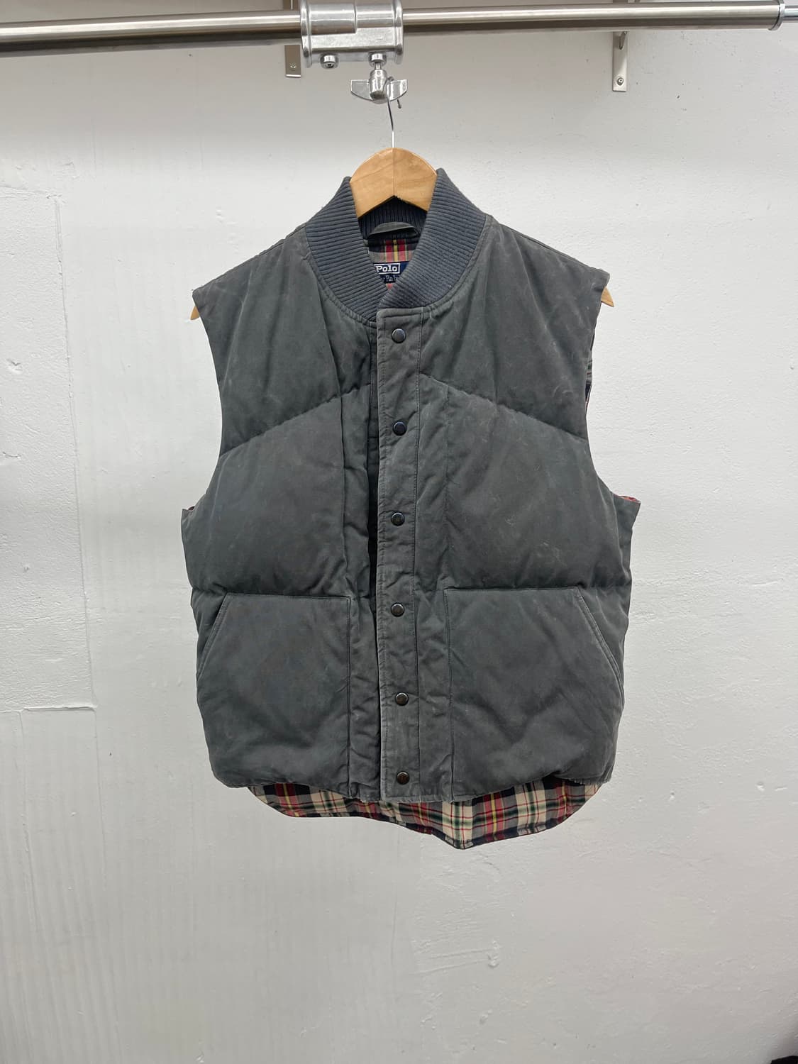 L) 80~90s POLO  8:2 PADDING WASHED VEST 상품이미지1