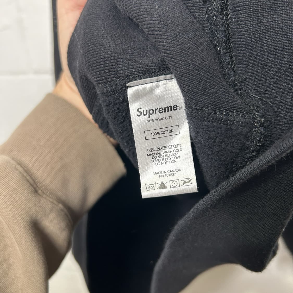 19SS 슈프림 클래식 AD 후드티 블랙 상품이미지5