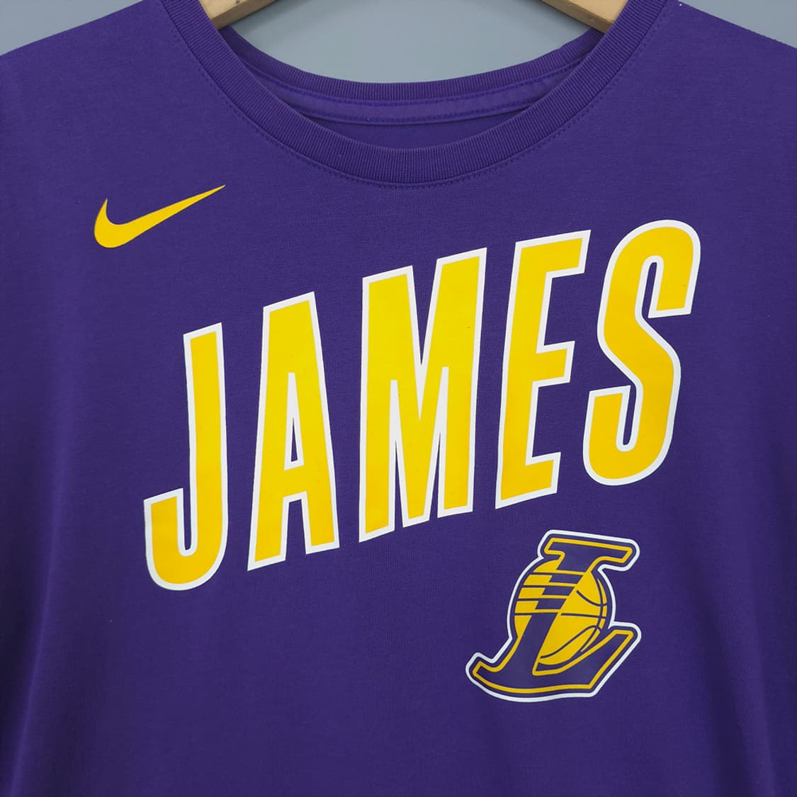 나이키 Nike NBA 르브론 제임스 레이커스 반팔티 퍼플 M 상품이미지2