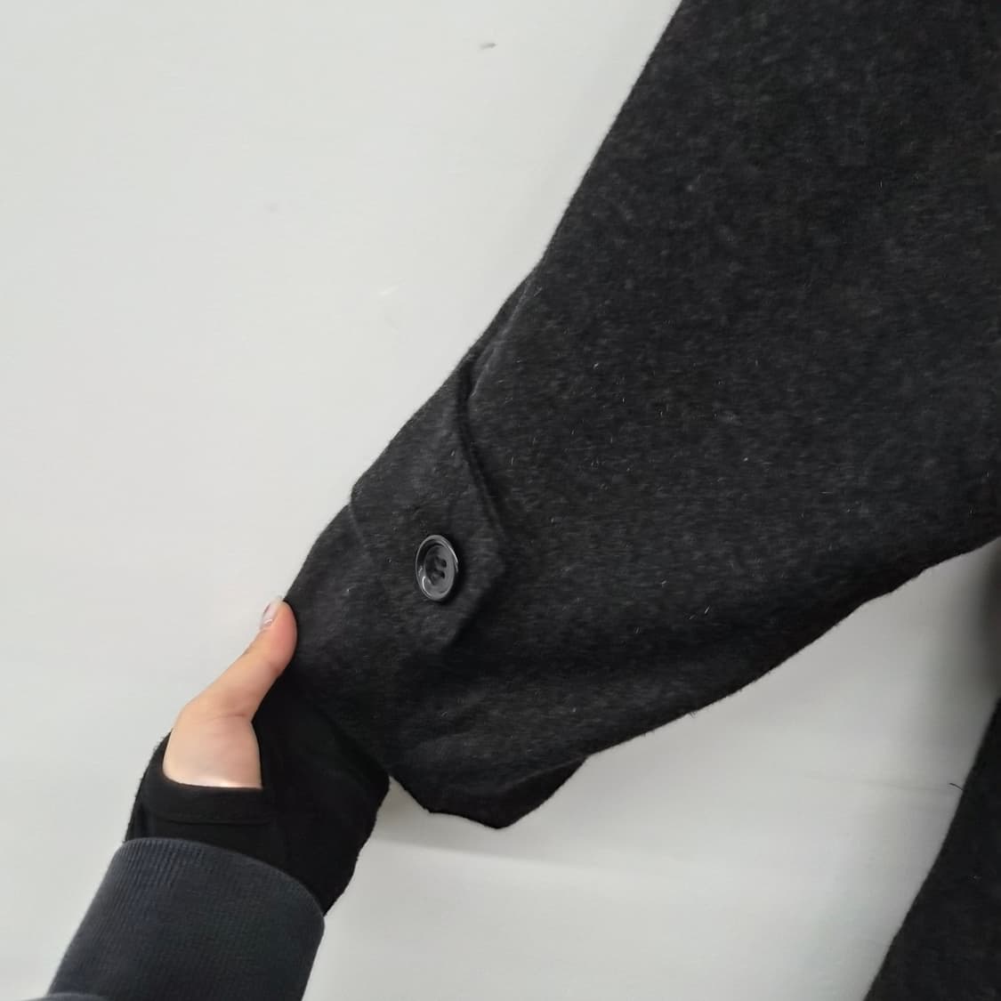 캐시미어 100% 블랙 롱 코트 남성 M 상품이미지4