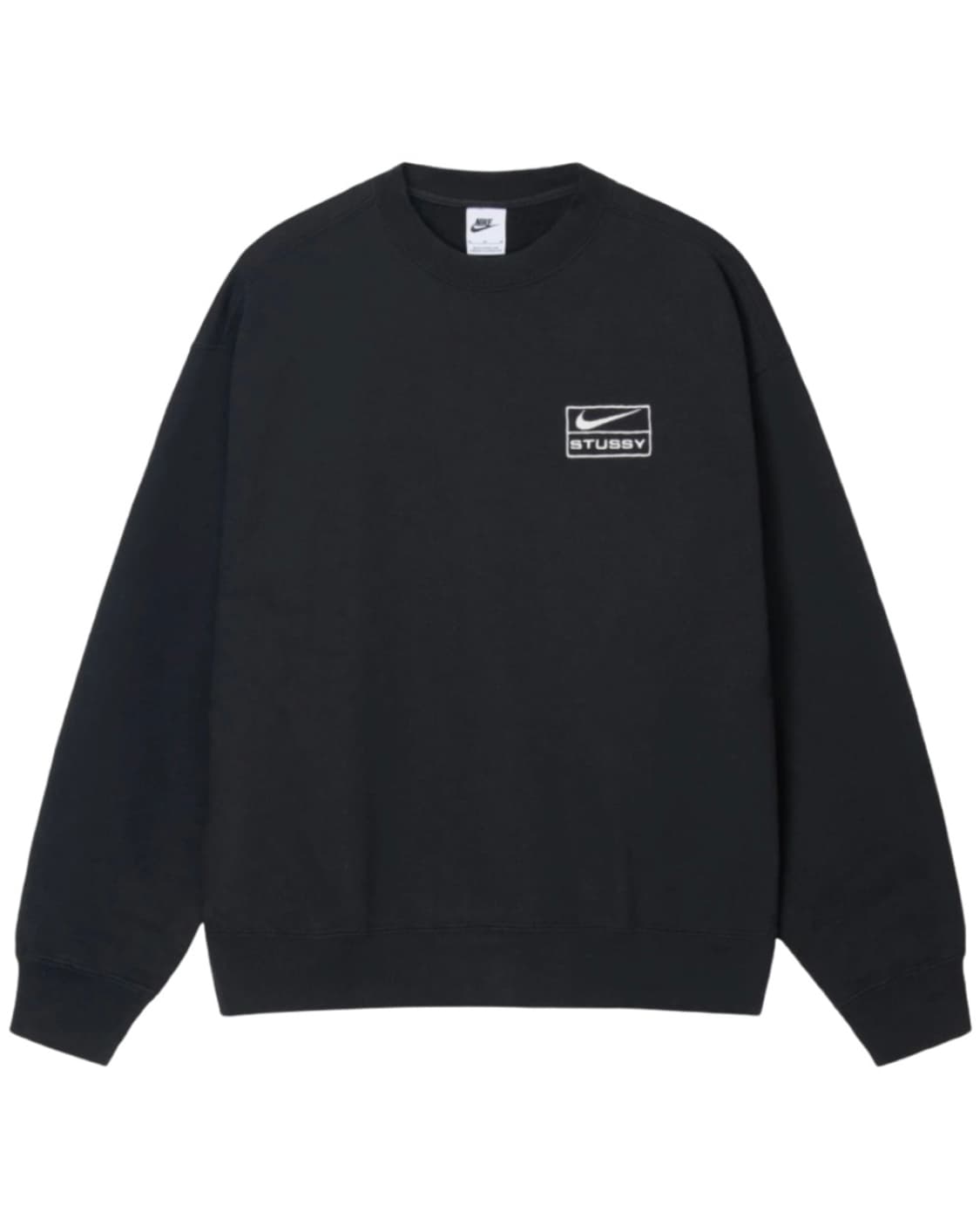 나이키 x 스투시 NRG 워시드 플리스 크루넥 블랙 s사이즈 상품이미지1