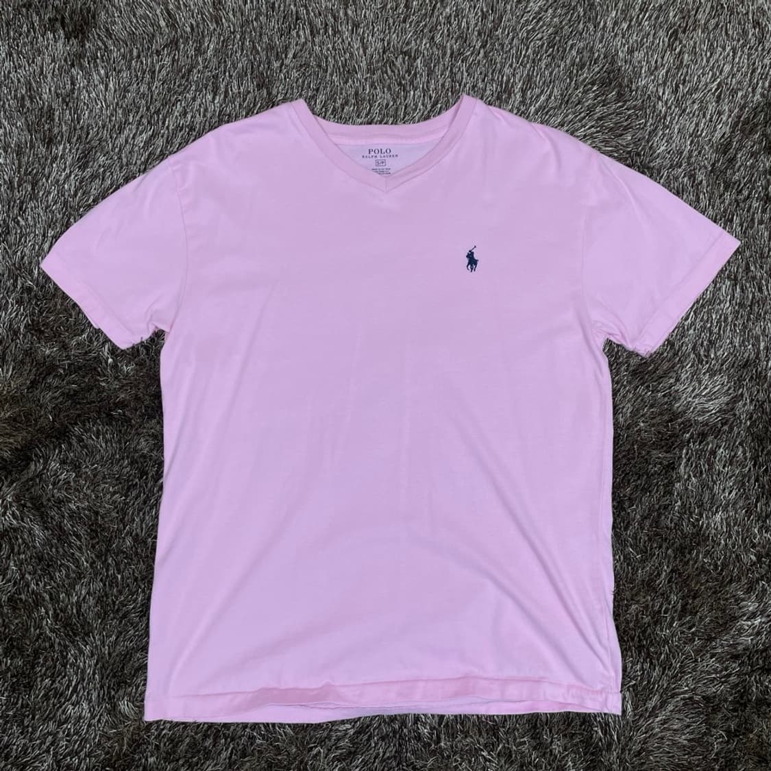 폴로 랄프로렌 연핑크 브이넥 반팔 티셔츠 S (공용추천) 상품이미지1