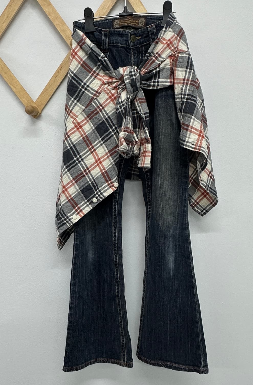 👾y2k 레트로 코디세트👾 부츠컷 로우라이즈 데코라 빈티지 일본  상품이미지6