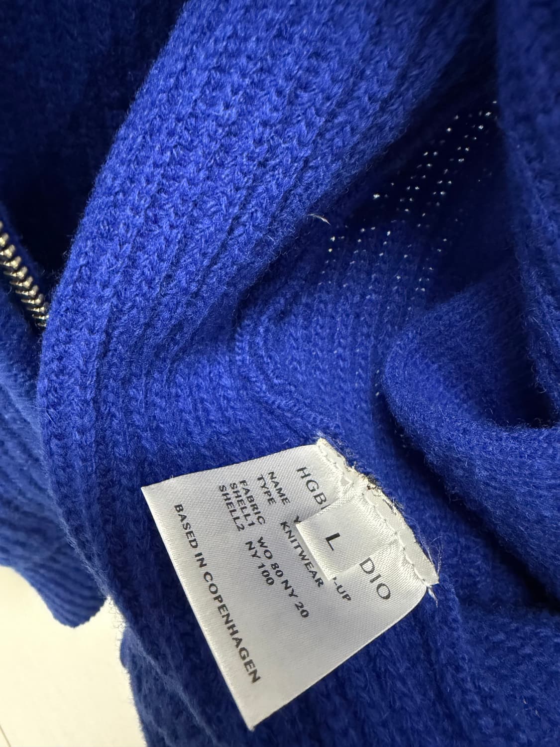 HGBB STUDIO 로얄 블루 니트 패디드 자켓 Lsize 상품이미지8