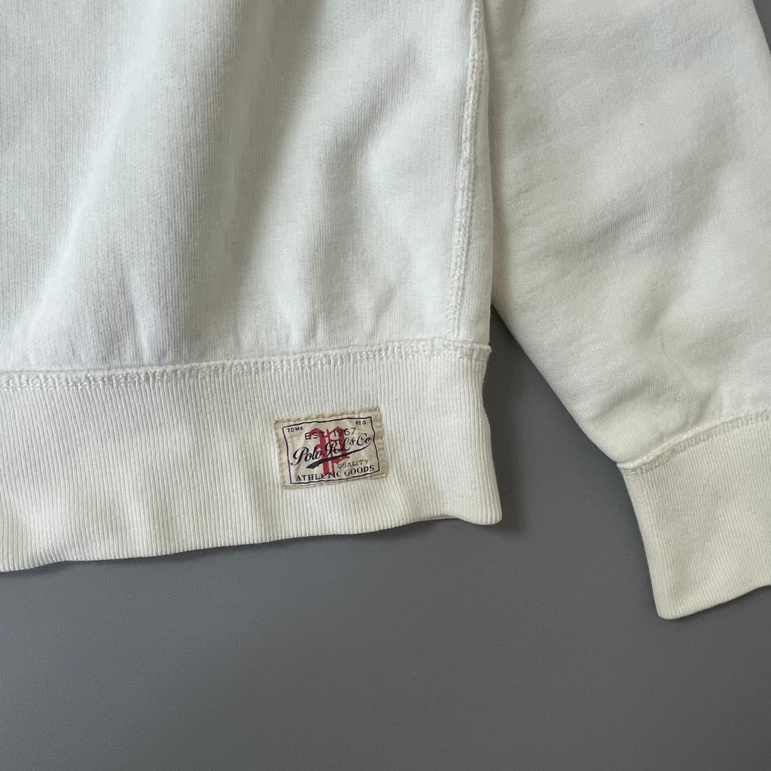 폴로랄프로렌 화이트 아카데미 안감기모 맨투맨 L 상품이미지5