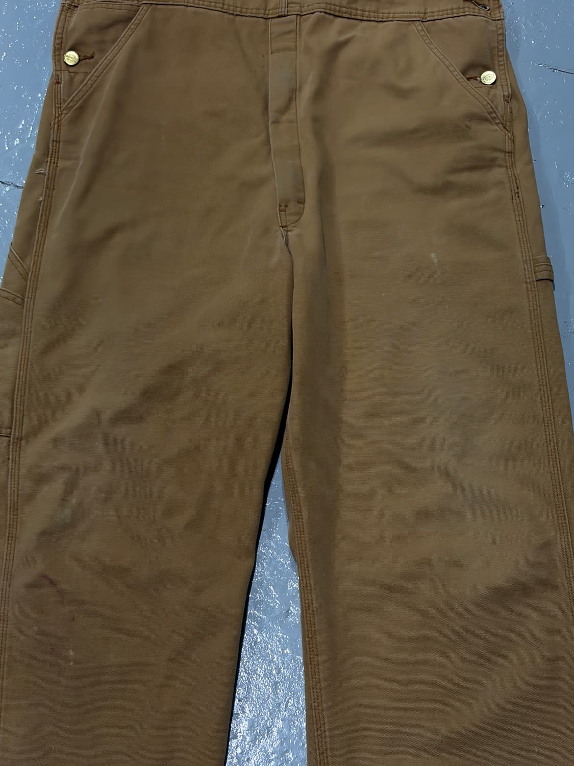 디키즈(Dickies) 빈티지 덕 캔버스 브라운 오버롤 상품이미지3