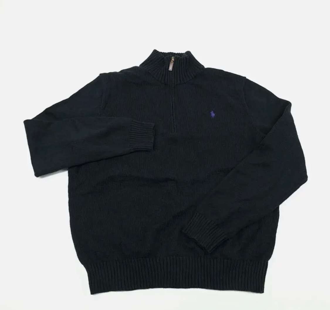 폴로 랄프로렌 하프집업 니트 블랙 L 상품이미지1