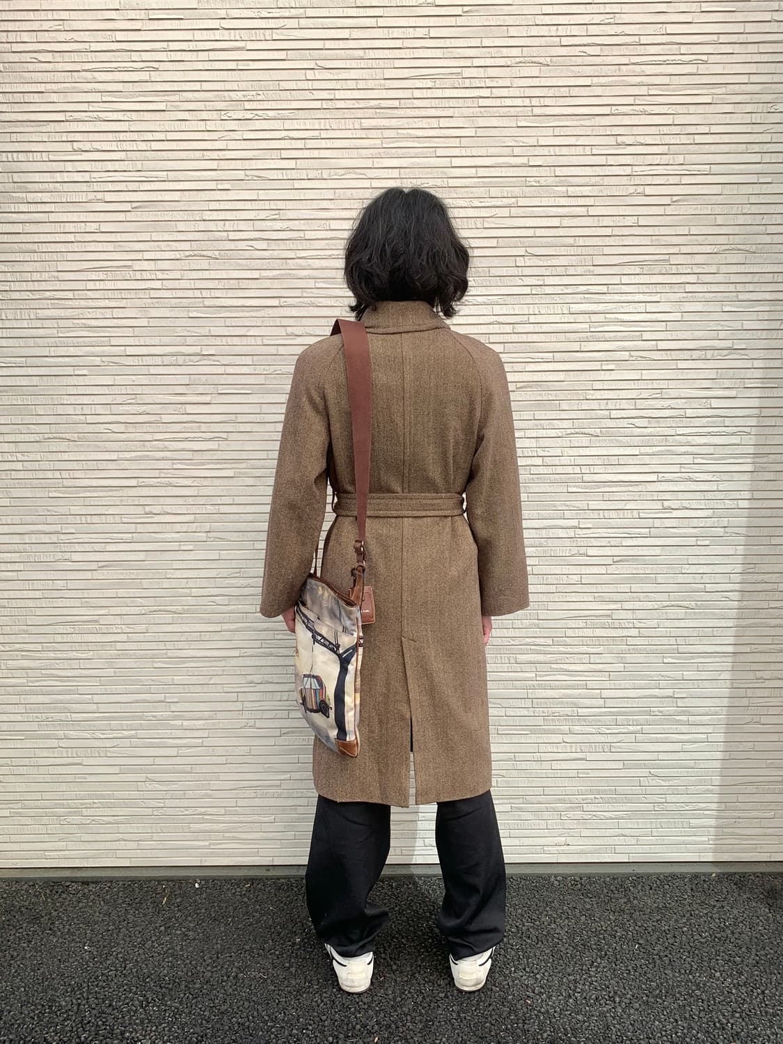 jw앤더슨 유니클로 헤링본 발마칸 울 코트 (brown) 상품이미지7