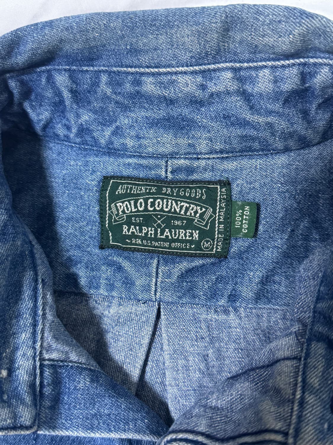 90s 폴로 컨트리 데님 셔츠 rrl 상품이미지5
