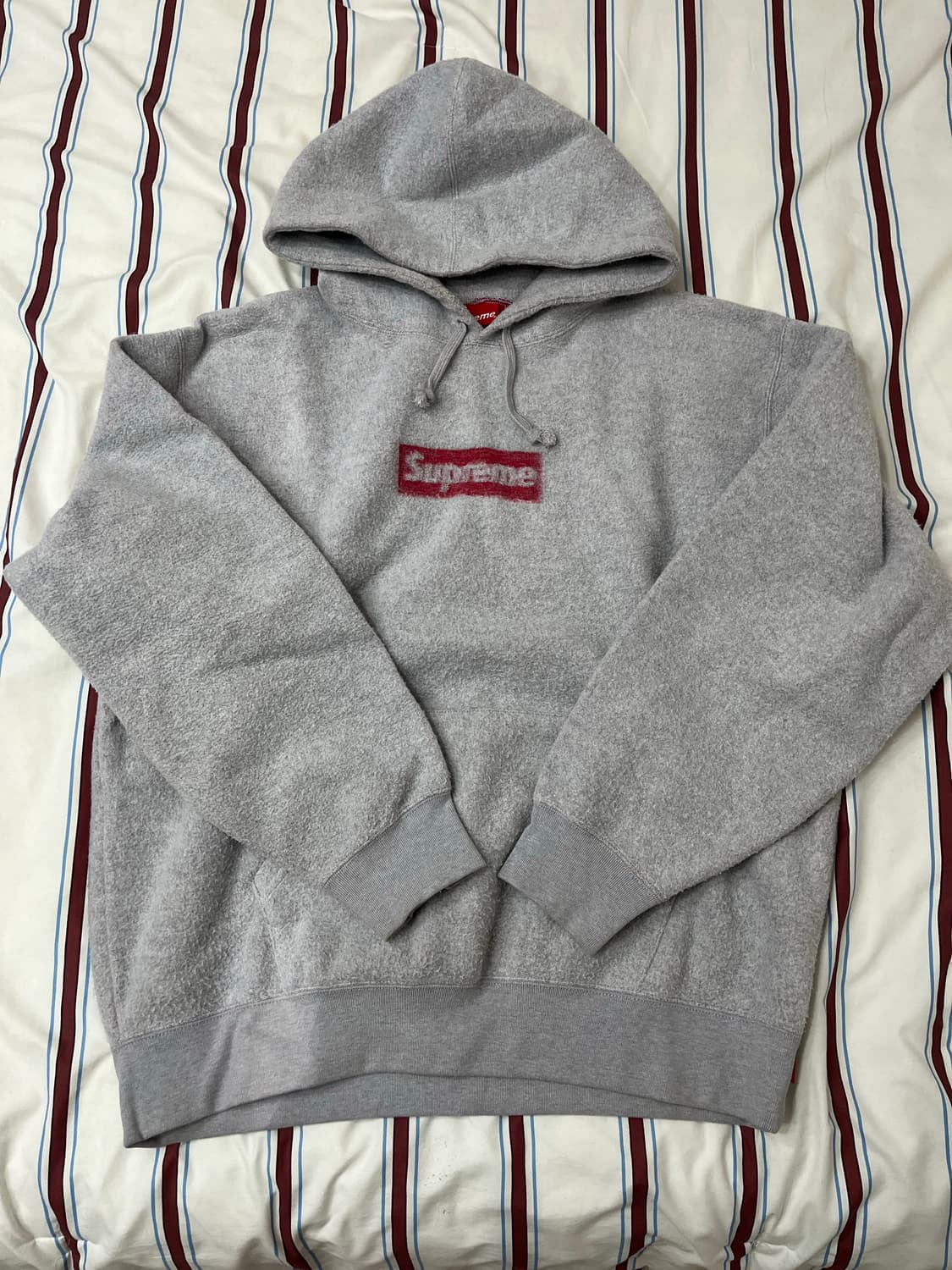 슈프림 인사이드 아웃 박스로고 후드 스웨트셔츠 헤더 그레이 - 23SS 상품이미지1