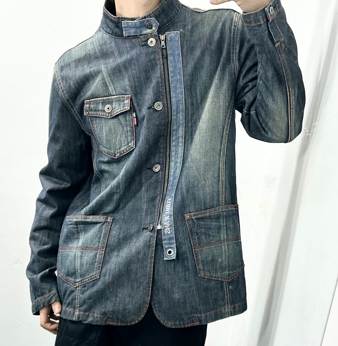 후부 데님 사파리 자켓 상품이미지1