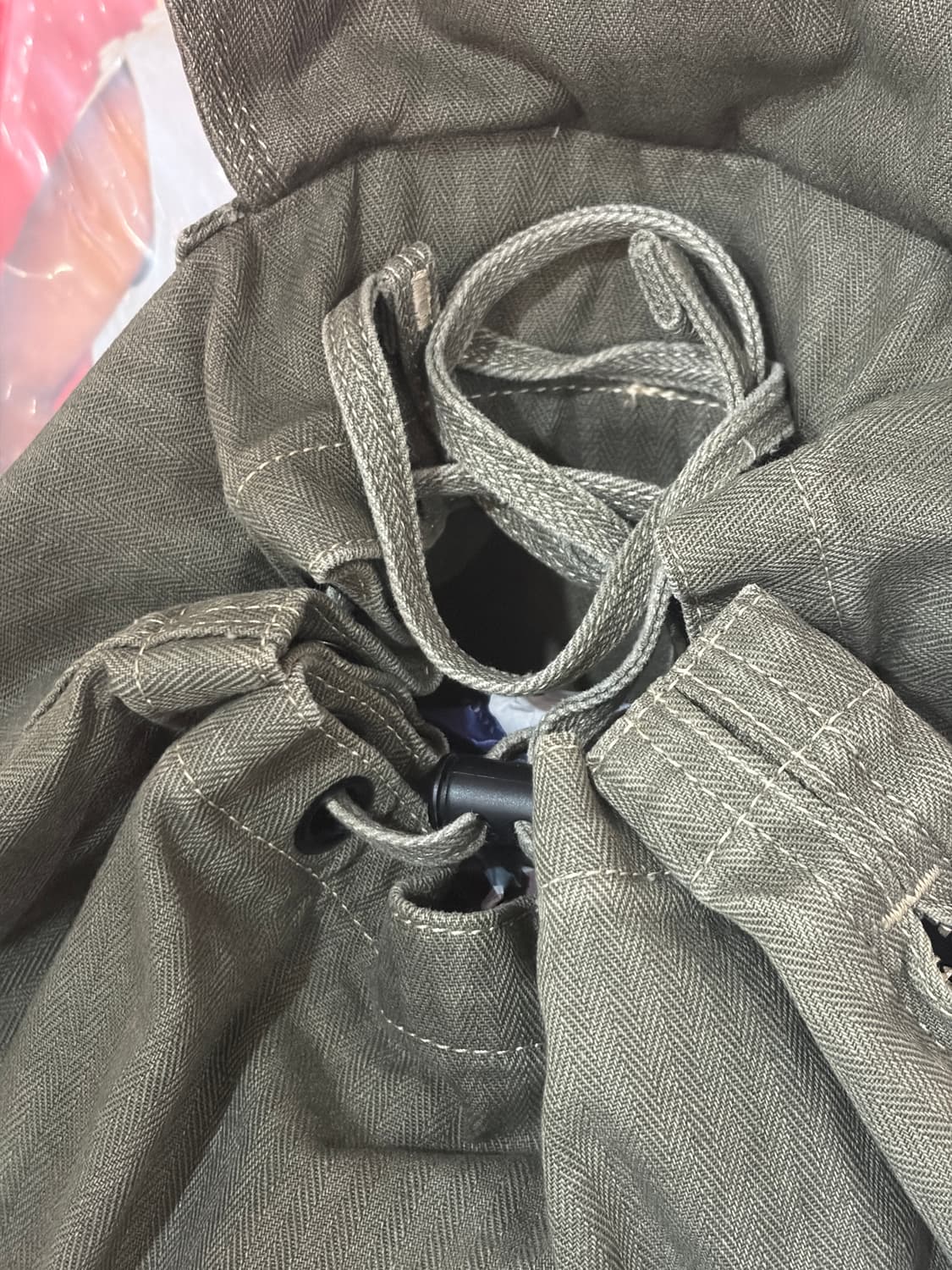 요시다 포터 헤링본 코튼 럭색 (Olive / Khaki)  상품이미지4