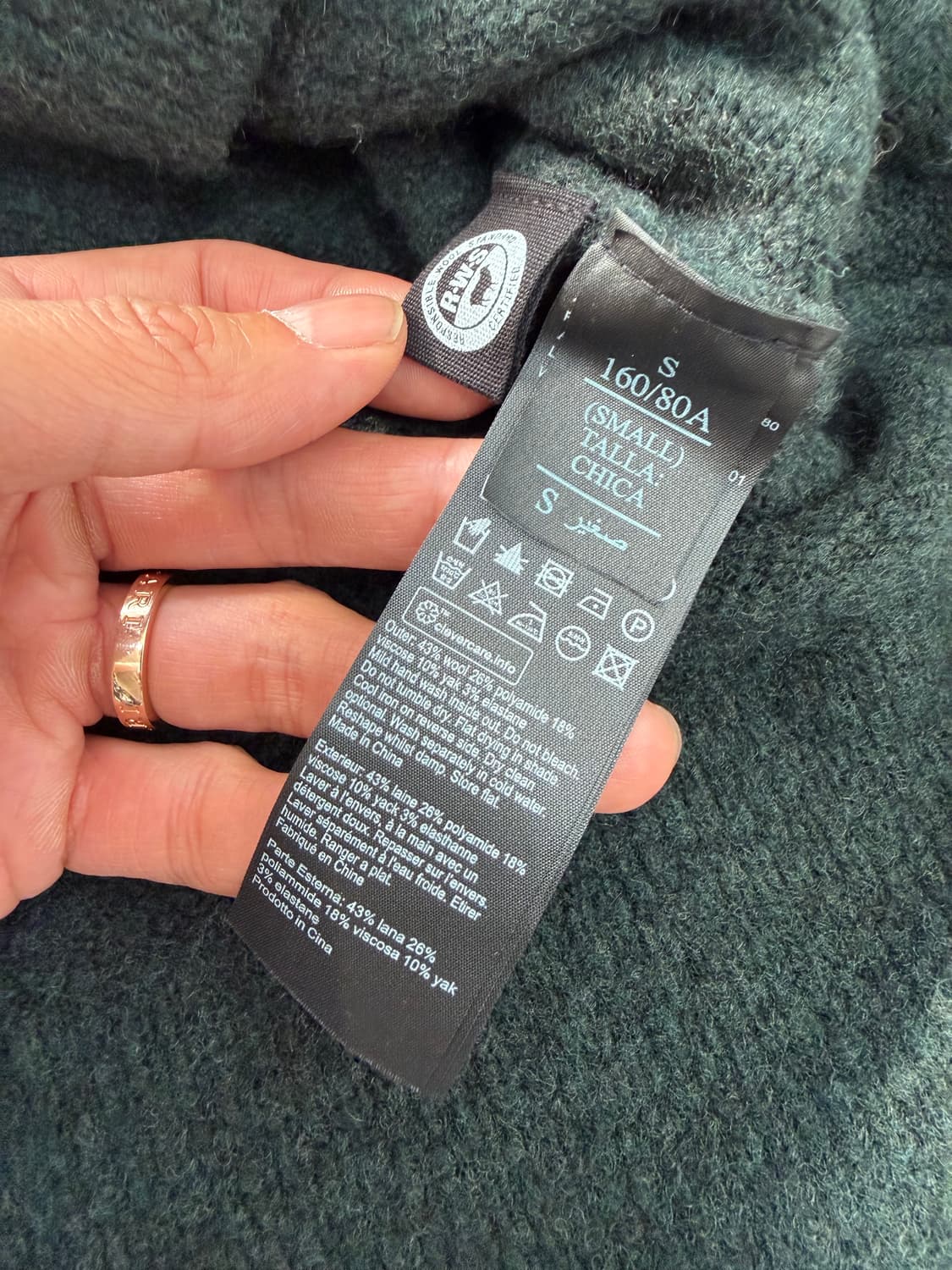 정품) 올세인츠 22ss 여성 다크 그린 니트 스웨터 S 상품이미지6