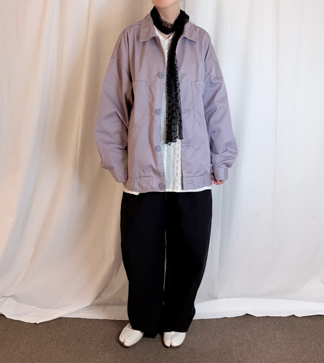 Oversized Trucker Jacket - Light Purple 상품이미지4