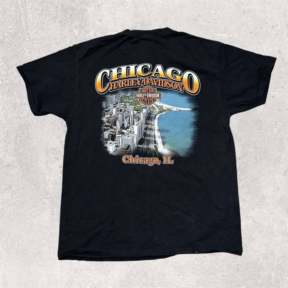 USA CHICAGO 할리 데이비슨 X 헤인즈 튜블라 포켓 반팔 티셔츠 상품이미지1