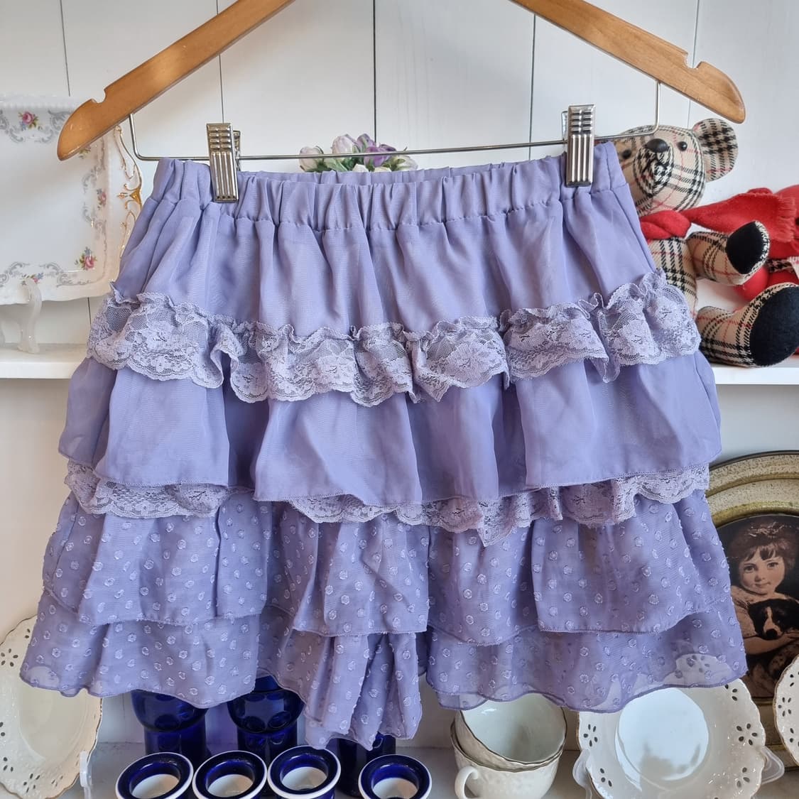 axes femme 프릴 도트 쉬폰 큐롯팬츠 상품이미지1