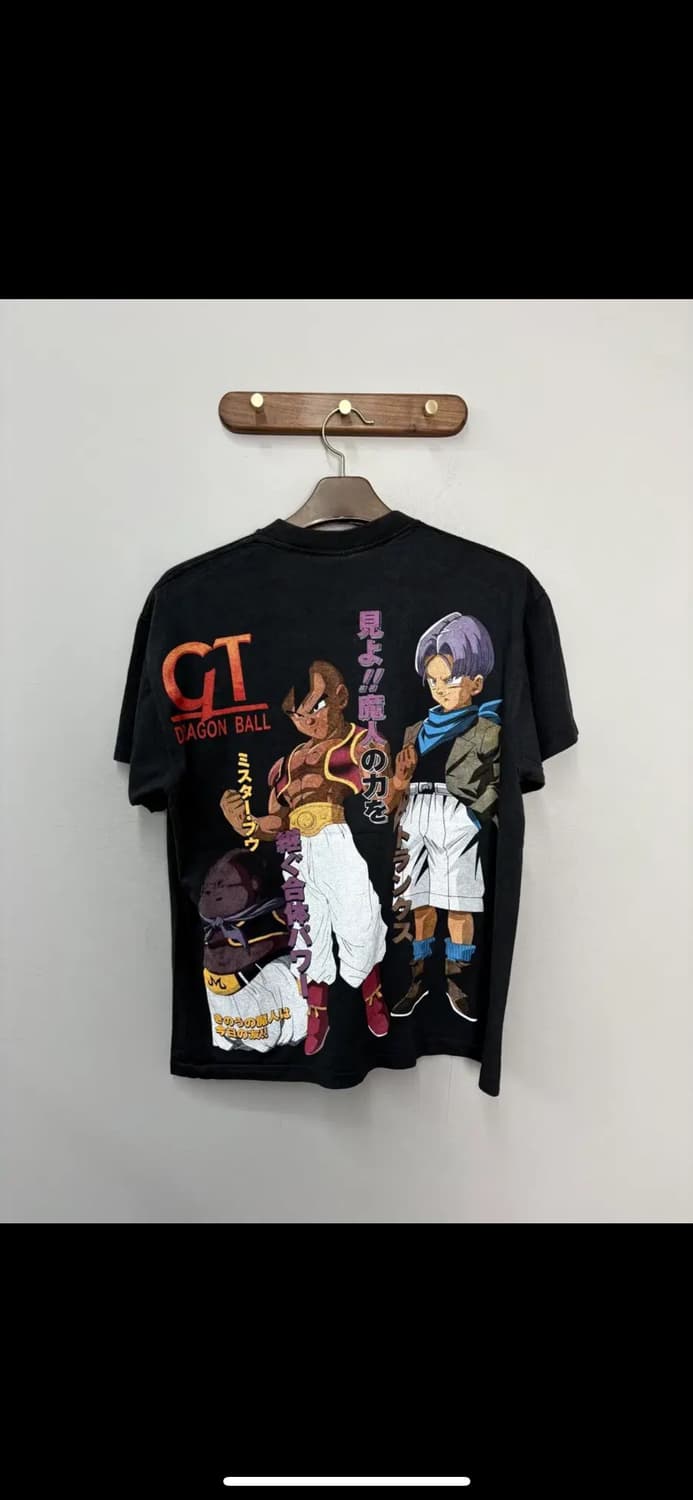 빈티지 드래곤볼 Z손오공 복각 블랙 반팔티 H2498 상품이미지4