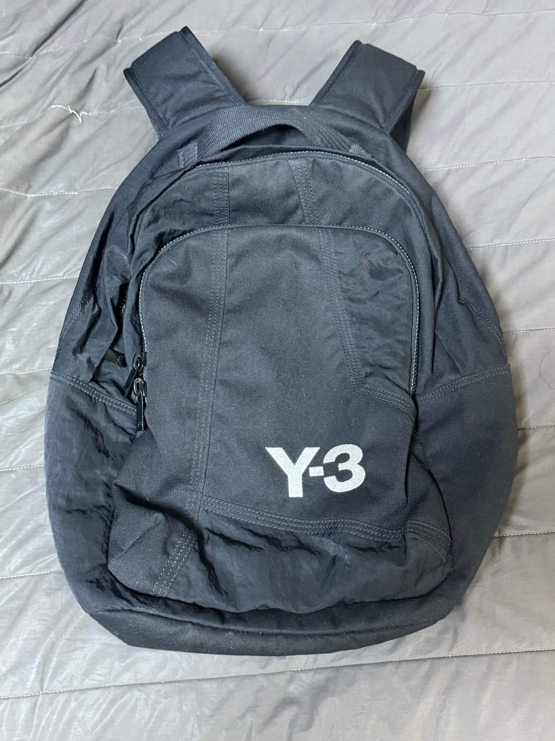 Y-3 로고 자수 블랙 백팩 상품이미지2